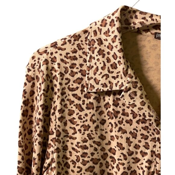 J.McLaughlin Leopard Print Silk-Blend Blouse XL - Picture 6 of 8